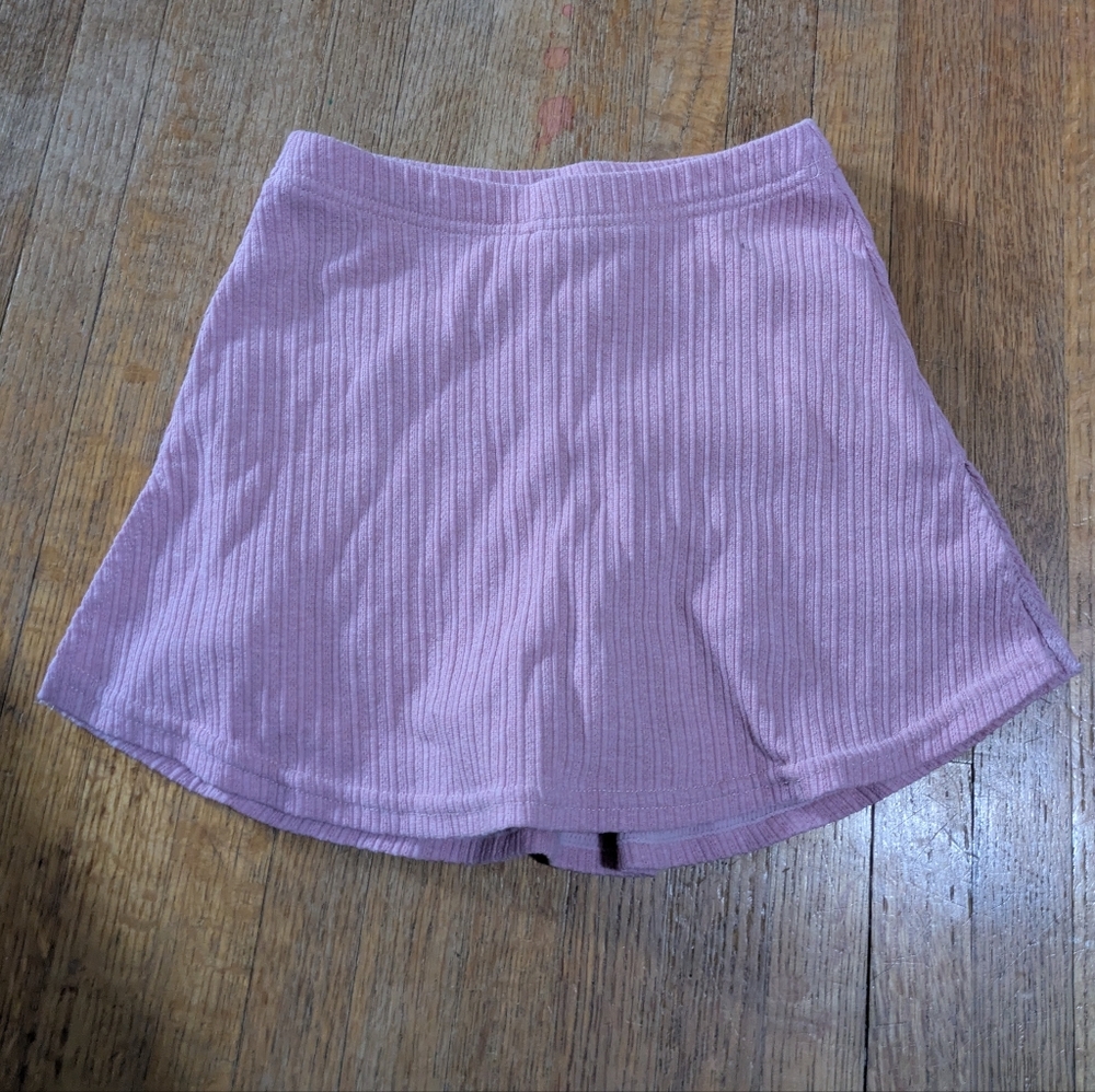 Pink Ribbed Women's Skirt